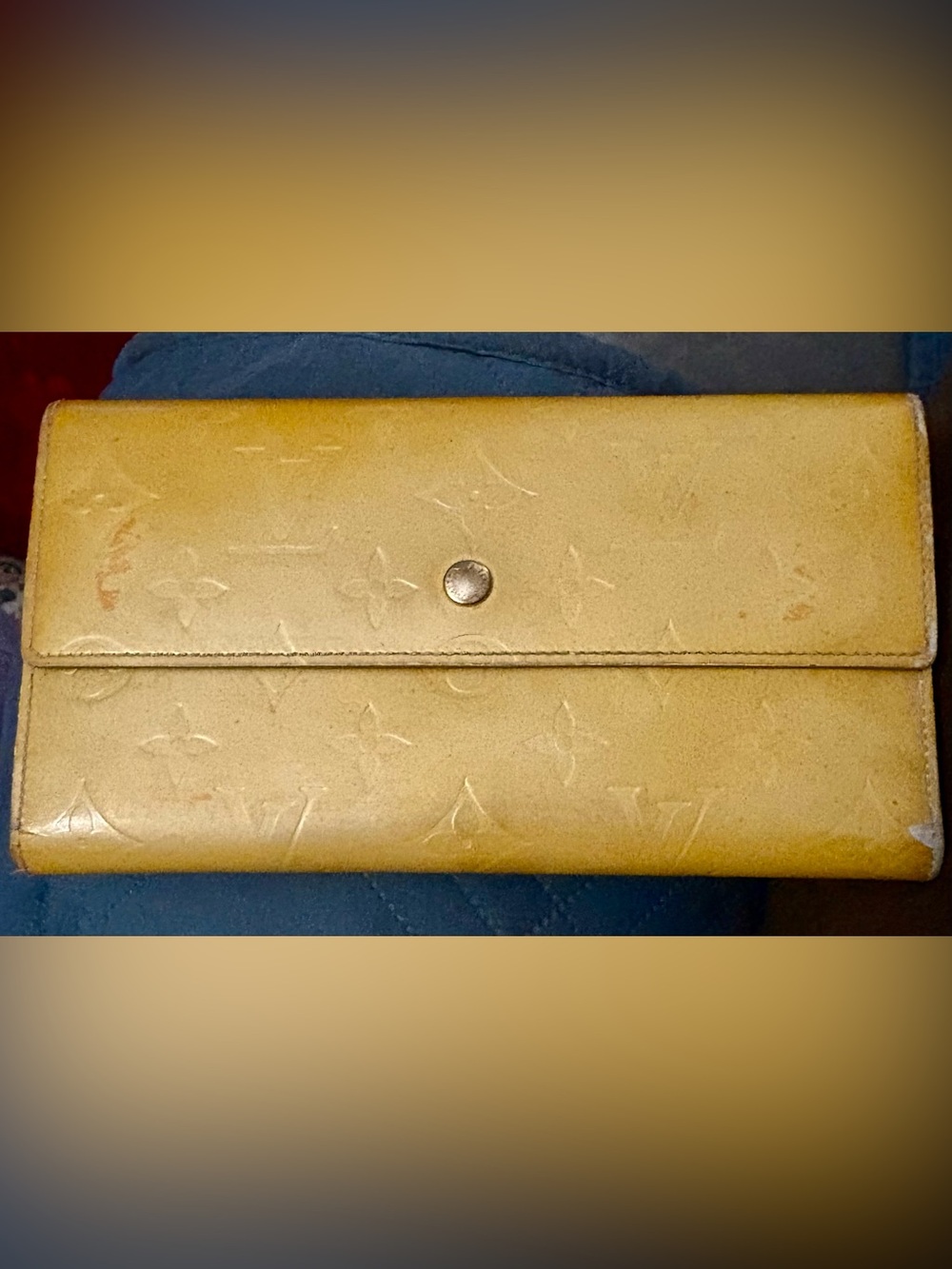 Vintage Louis Vuitton Long Envelope Style Sarah Vernis Leather Monogram Wallet